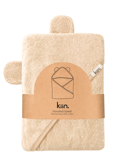 Hooded Towel - Oat Towels + Wash Cloths Kiin ® 