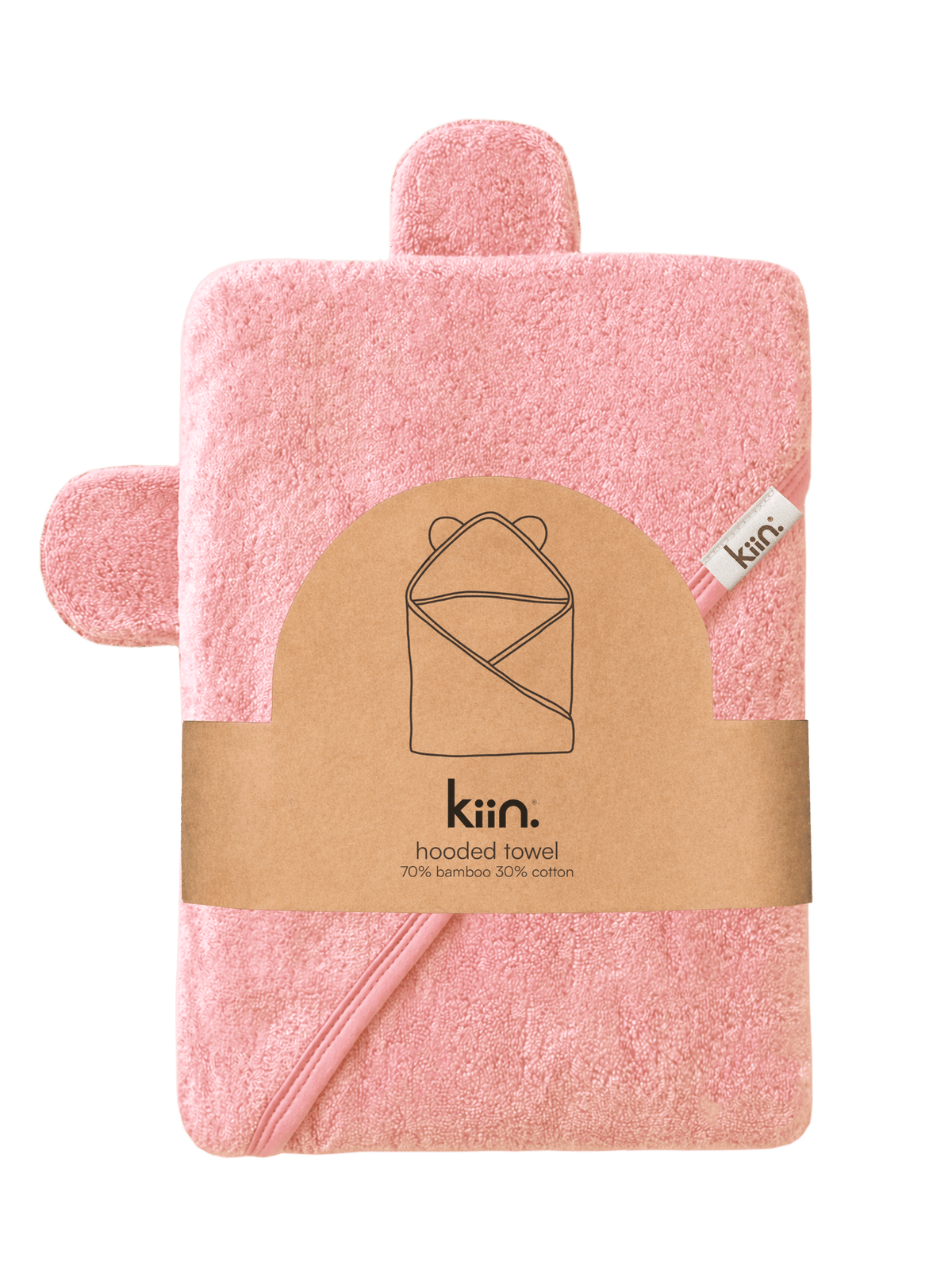 Hooded Towel - Peony Towels + Wash Cloths Kiin ® 