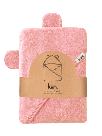Hooded Towel - Peony Towels + Wash Cloths Kiin ® 