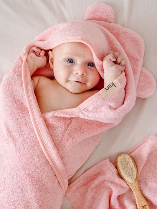 Hooded Towel - Peony Towels + Wash Cloths Kiin ® 
