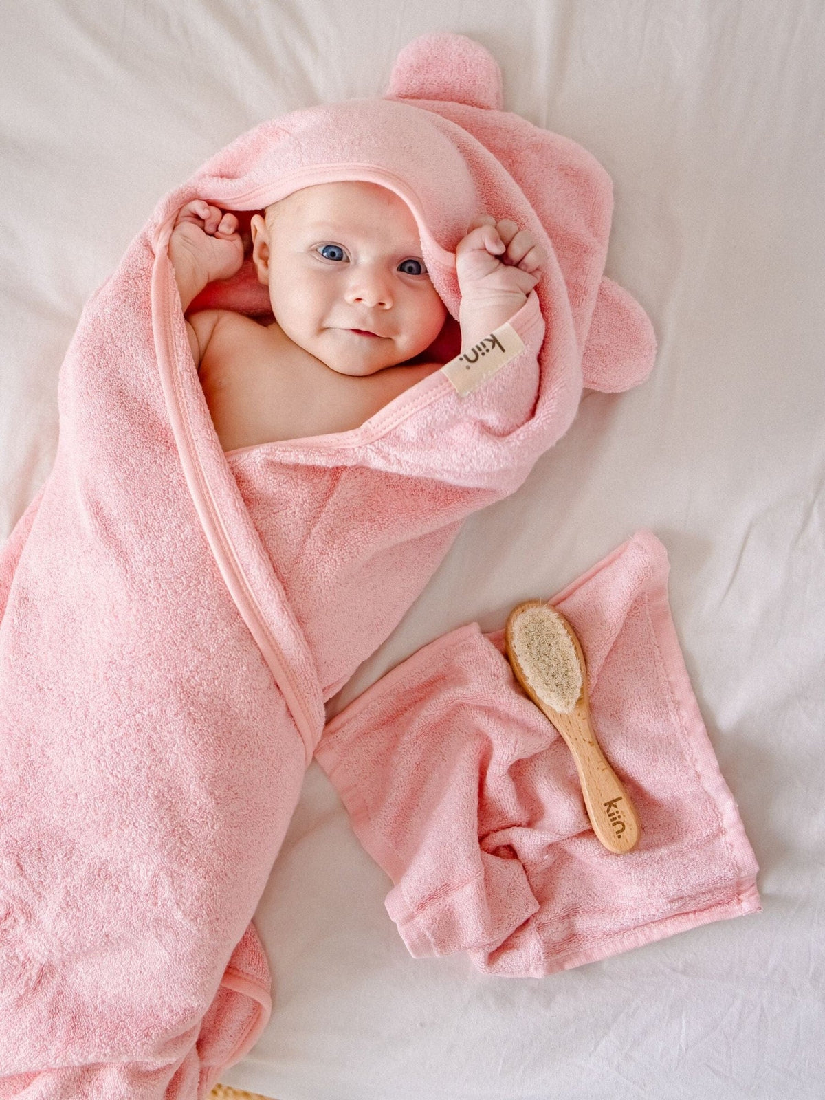 Hooded Towel - Peony Towels + Wash Cloths Kiin ® 