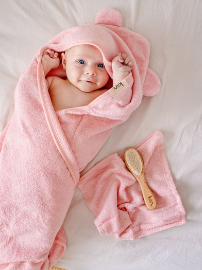 Hooded Towel - Peony Towels + Wash Cloths Kiin ® 