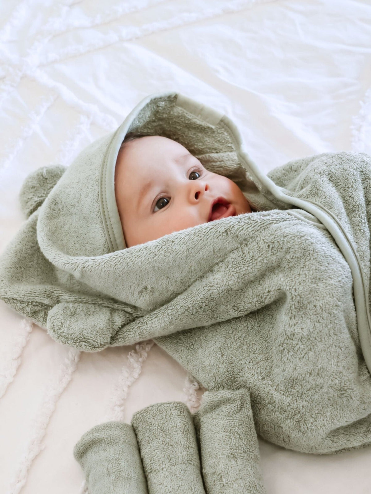 Hooded Towel - Sage Towels + Wash Cloths Kiin ® 