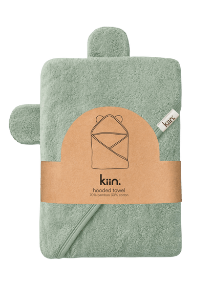 Hooded Towel - Sage Towels + Wash Cloths Kiin ® 