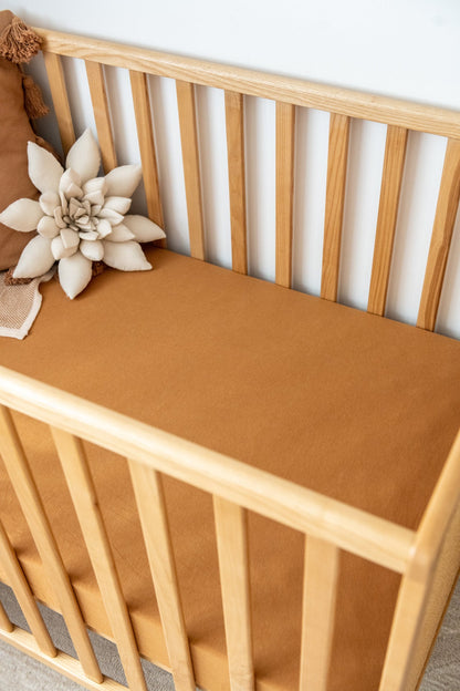 Organic Cot Sheets - Solids Sheets Kiin Baby Caramel 