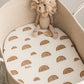 Organic Moses/Pram Sheets Sheets Kiin Baby RAINBOW Ivory + Umber 