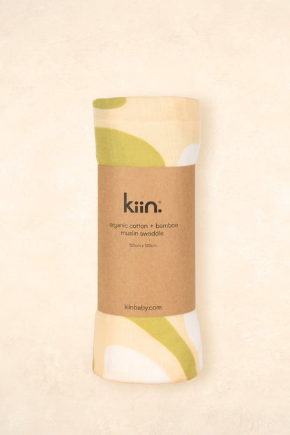Organic Muslin Swaddle - Fleur (Limited Edition) Swaddles Kiin ® 