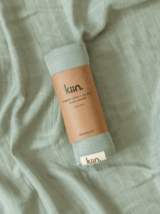 Organic Muslin Swaddle - Sage Swaddles Kiin ® 