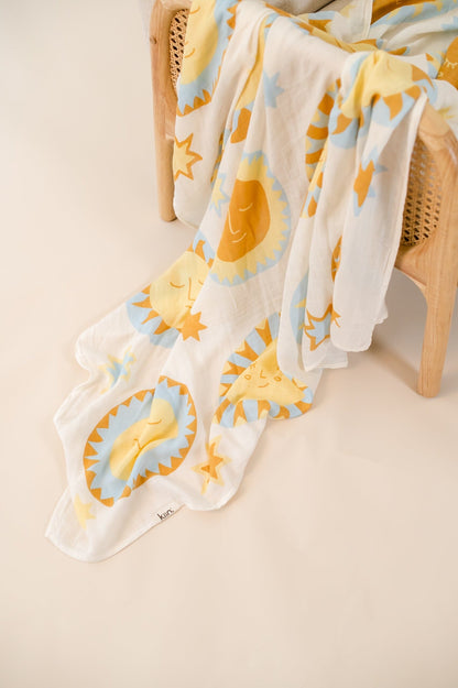 Organic Muslin Swaddle - Sunny Day (Limited Edition) Swaddles Kiin ® 
