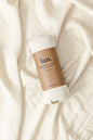 Organic muslin baby swaddle in ivory
soft newborn essential and baby shower gift. 
Breathable organic cotton bamboo swaddle for hospital bags and newborn sleep.