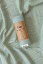 Organic muslin baby swaddle in sage green
soft newborn essential and baby shower gift. 
Breathable organic cotton bamboo swaddle for hospital bags and newborn sleep.