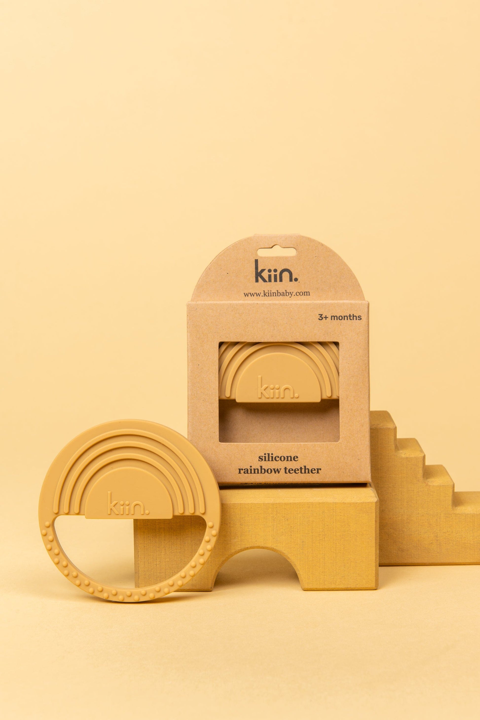 Rainbow Silicone Teethers Teether Kiin Baby Tan 