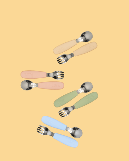 Silicone Cutlery Set Bibs + Tableware Kiin ® 