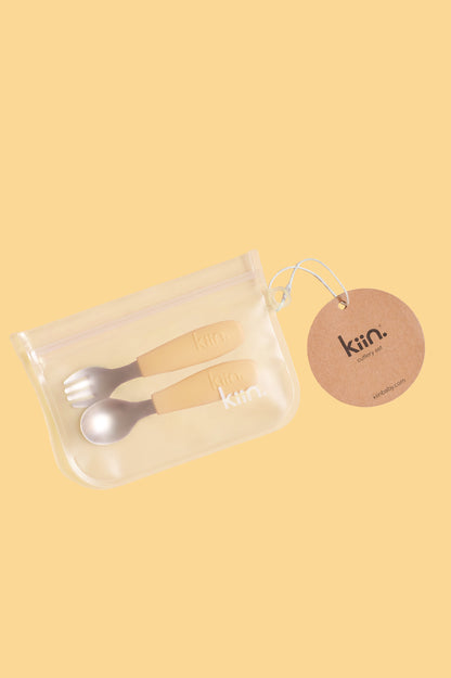Silicone Cutlery Set Bibs + Tableware Kiin ® 