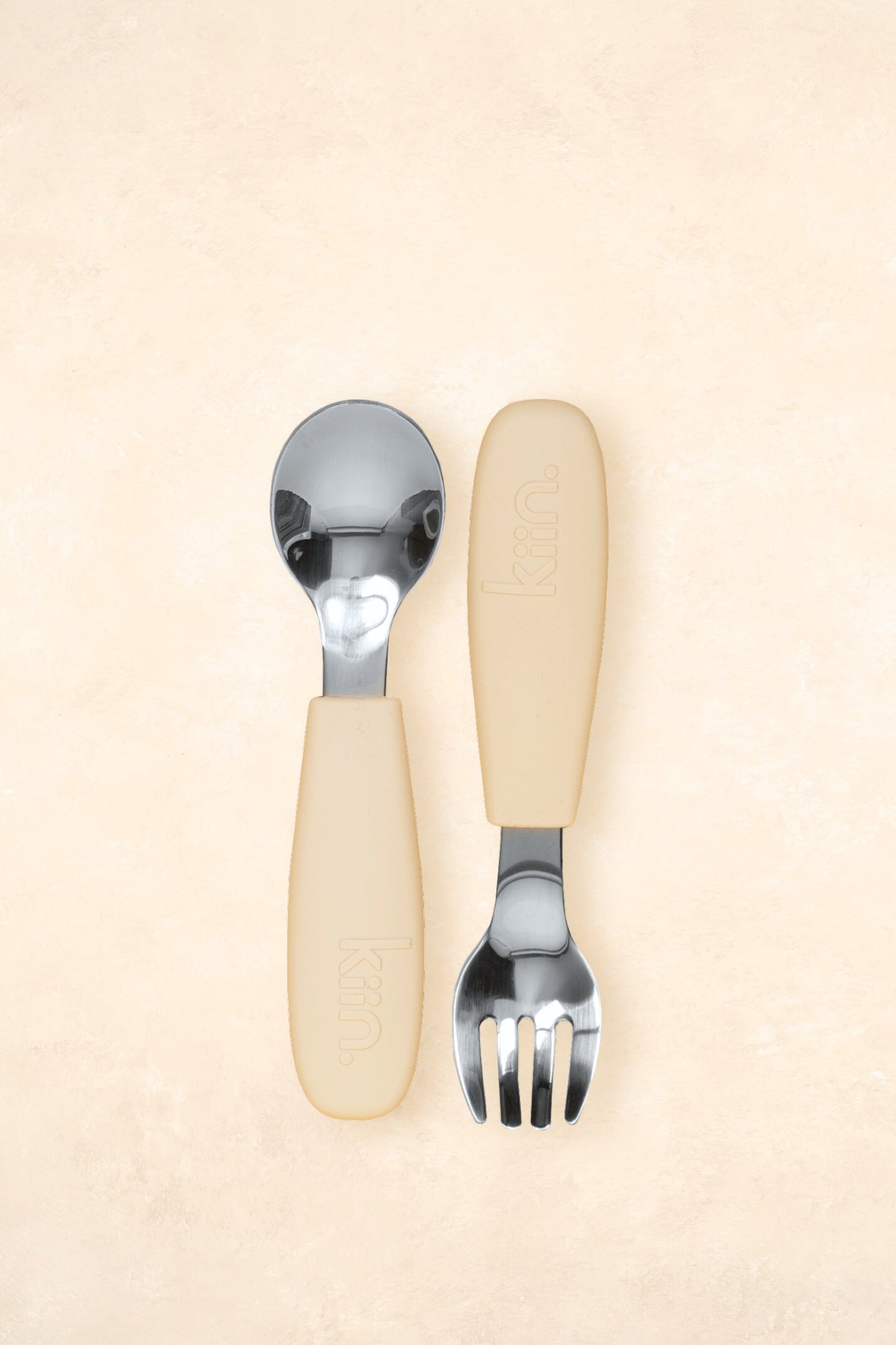 Silicone Cutlery Set Bibs + Tableware Kiin ® Vanilla 