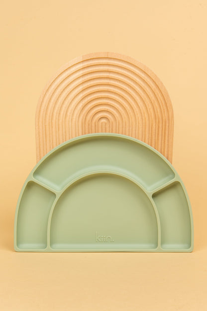 Silicone Divided Plate Bibs + Tableware Kiin ® Sage 