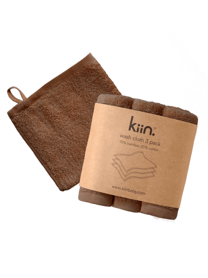 Wash Cloths 3 Pack - Chocolate Towels + Wash Cloths Kiin ® 