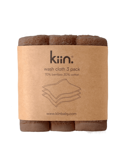 Wash Cloths 3 Pack - Chocolate Towels + Wash Cloths Kiin ® 