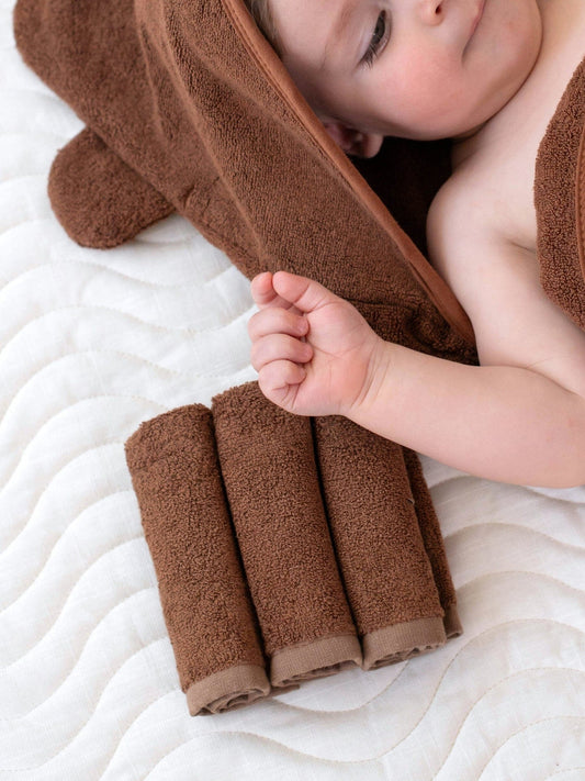 Wash Cloths 3 Pack - Chocolate Towels + Wash Cloths Kiin ® 