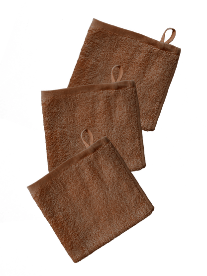 Wash Cloths 3 Pack - Chocolate Towels + Wash Cloths Kiin ® 