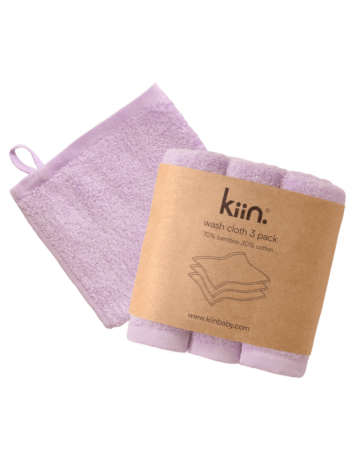 Wash Cloths 3 Pack - Lilac Towels + Wash Cloths Kiin ® 