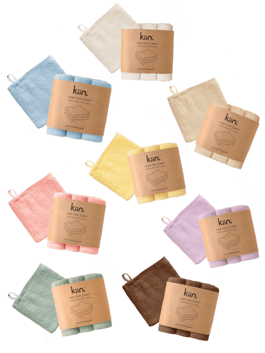 Wash Cloths 3 Pack - Oat Towels + Wash Cloths Kiin ® 