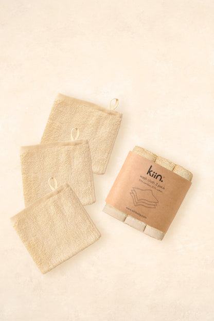 Wash Cloths 3 Pack Towels + Wash Cloths Kiin ® Oat 