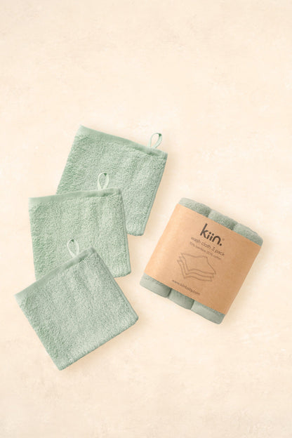 Wash Cloths 3 Pack Towels + Wash Cloths Kiin ® Sage 